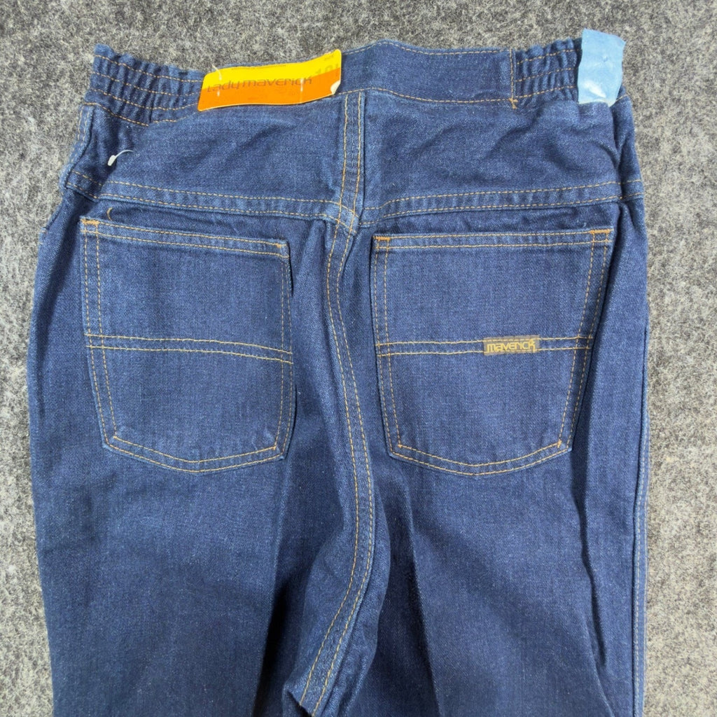 Lady Maverick Vintage 70s Jeans Womens 10 Blue High Waist Wide Leg Deadstock NOS
