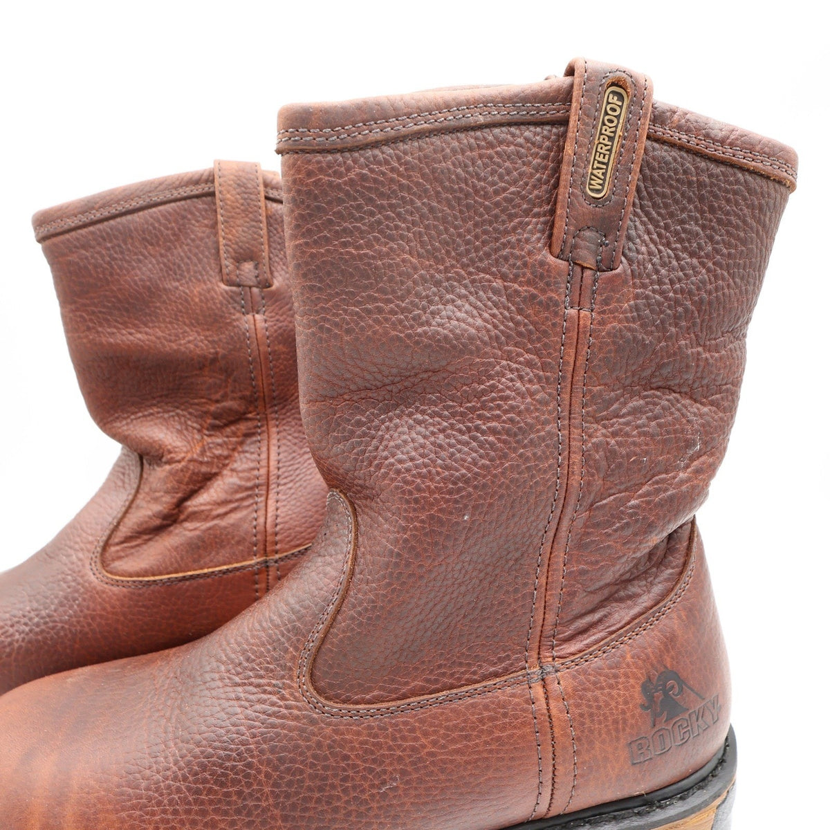 Rocky IronClad 5685 10-Inch Waterproof Pull-On Work Boots Men's 13M Brown NWT