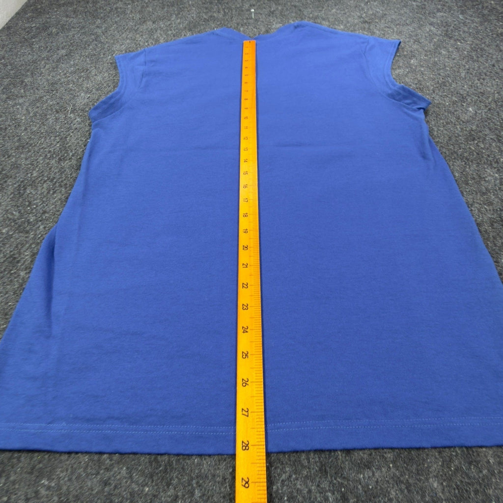 Y2K Nike Center Swoosh Sleeveless Basketball Shirt Men's Medium Blue NWT