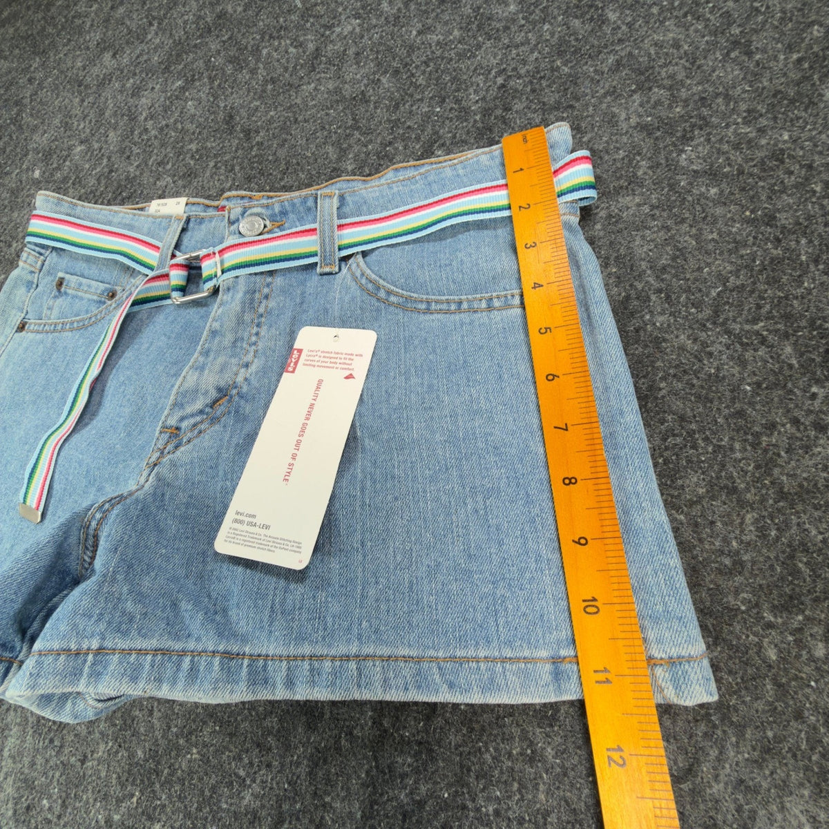 Levi's Y2K Superlow Stretch Shorts Junior 11 Blue Cotton Denim NWT C359