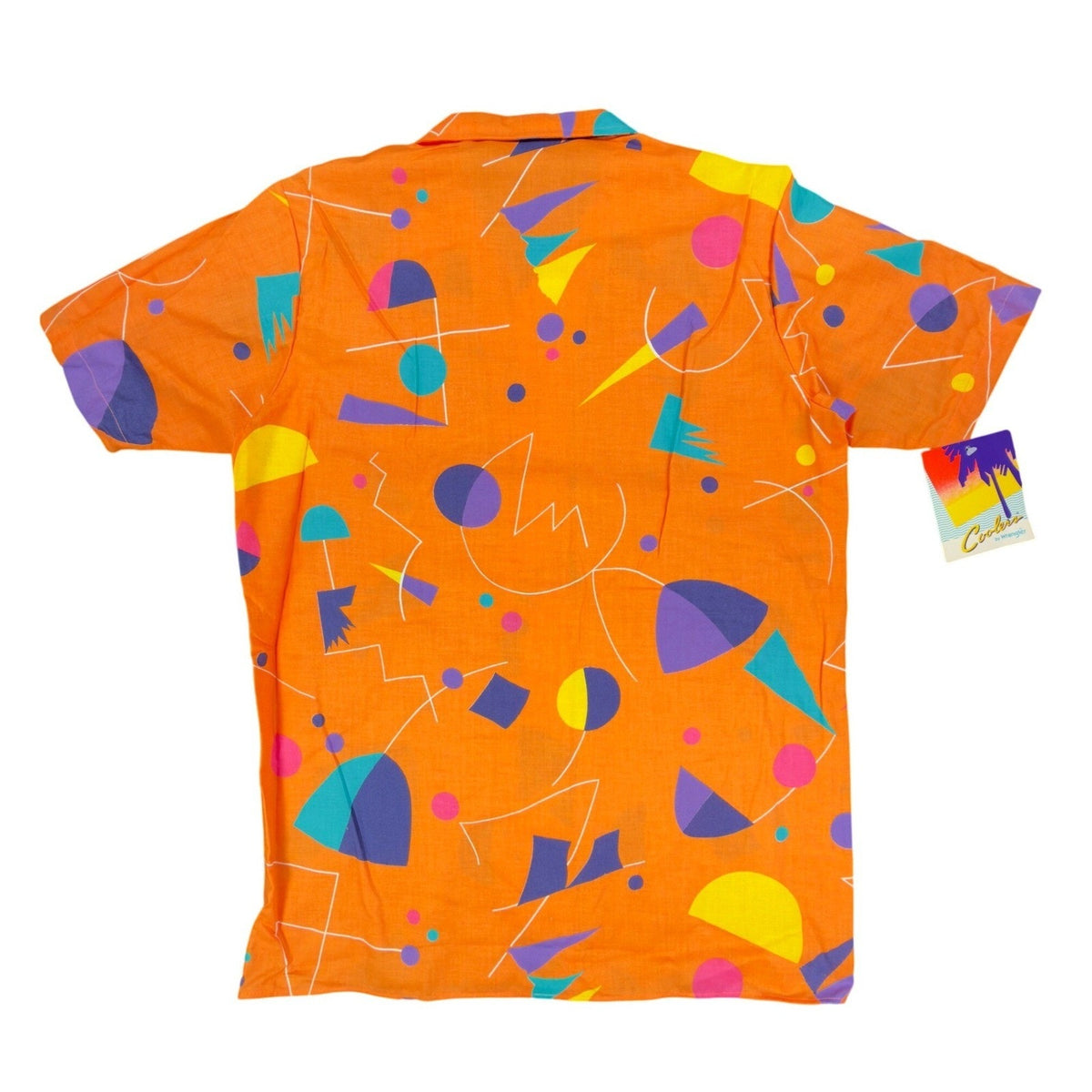 Wrangler Vintage 80s Coolers Shirt Mens XL Orange Cotton Geometric Deadstock NWT - take2supply