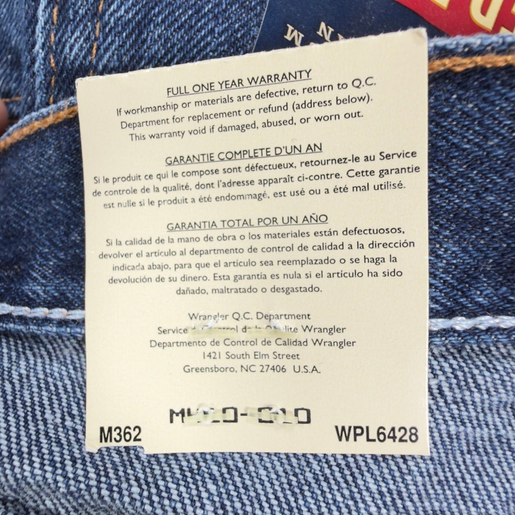 Wrangler Y2K 20X Relaxed Fit Jeans Mens 38x32 Blue Cotton Denim NWT USA