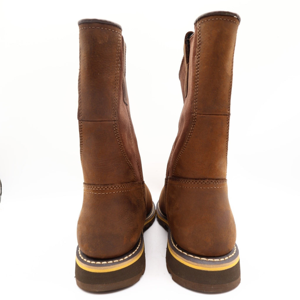 Carhartt Waterproof 10-Inch Pull-On Work Boot Mens 9.5M Brown Leather NEW