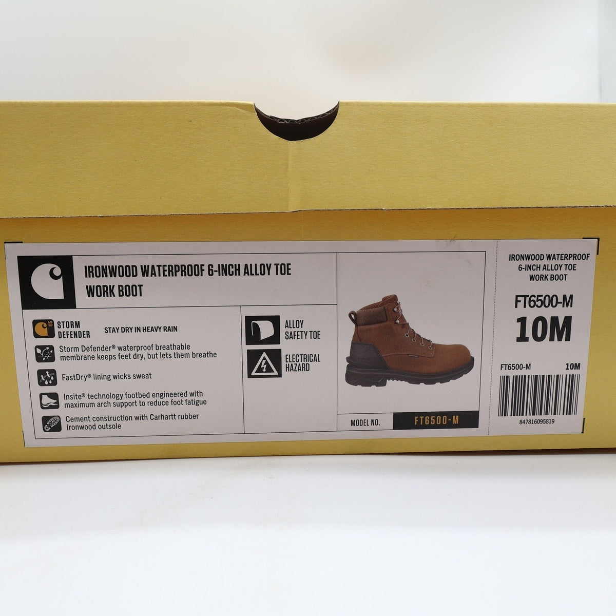 Carhartt Ironwood Work Boots Mens 10 M Leather Alloy Toe Waterproof Modern NWT - take2supply