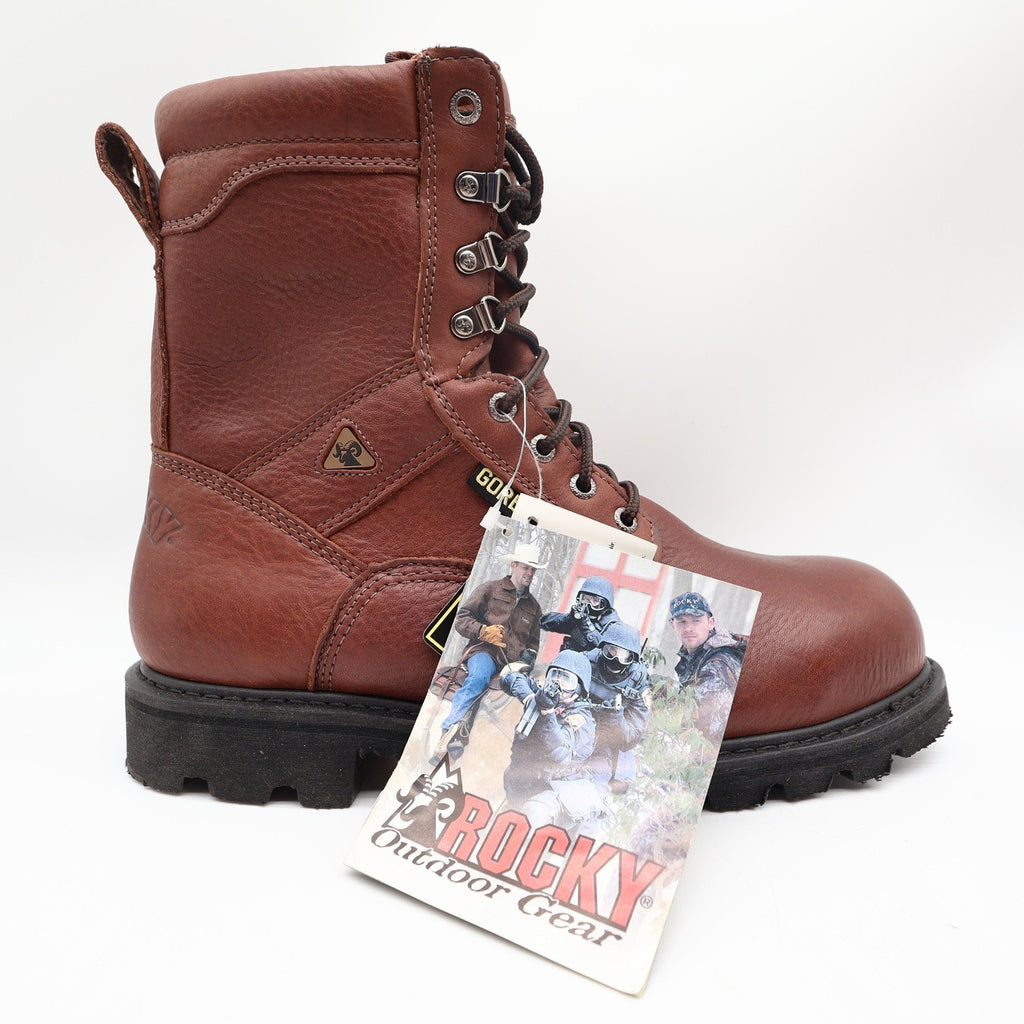 Rocky 2000s Ranger Steel Toe Work Boots Mens 10.5 M Brown Leather GORE-TEX NWT