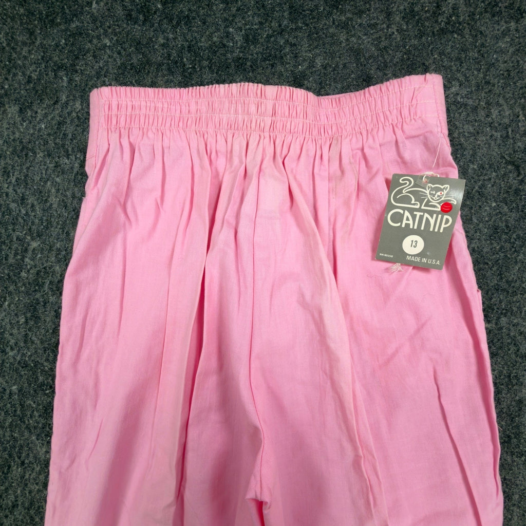 Catnip Vintage 80s High Waist Pleated Pants Womens 13 Pink Cotton NWT USA - take2supply
