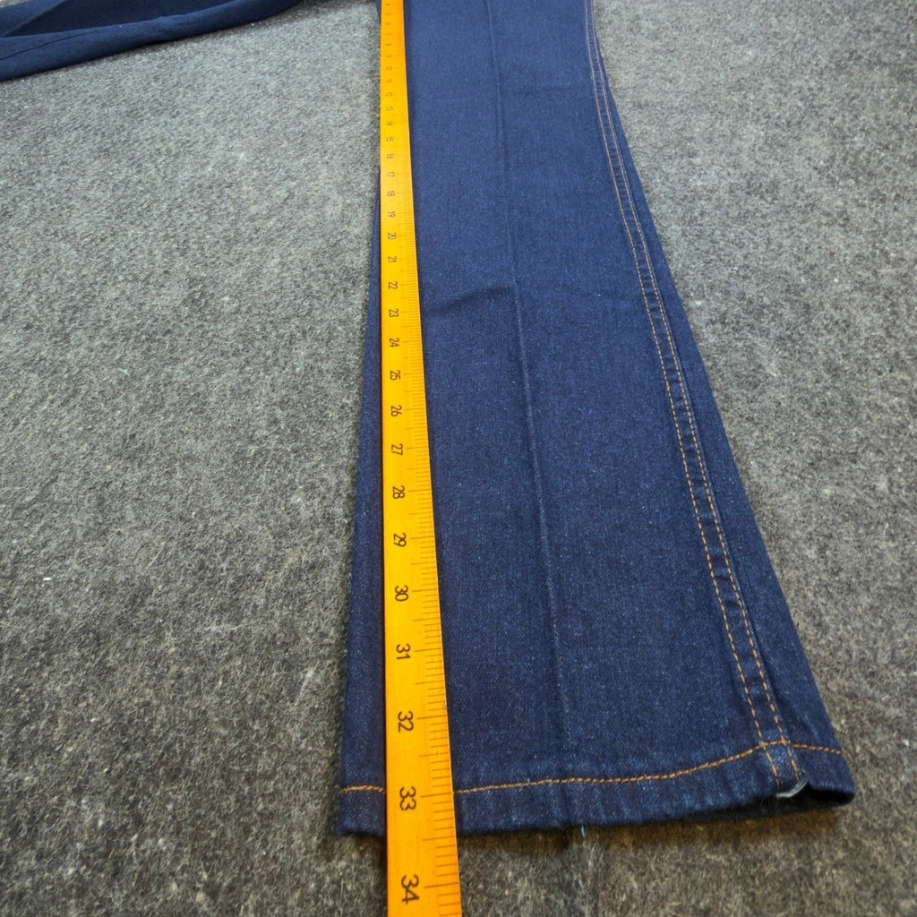 Maverick 70s Vintage High Rise Flare Jeans Juniors 9 Blue Cotton NWT Deadstock