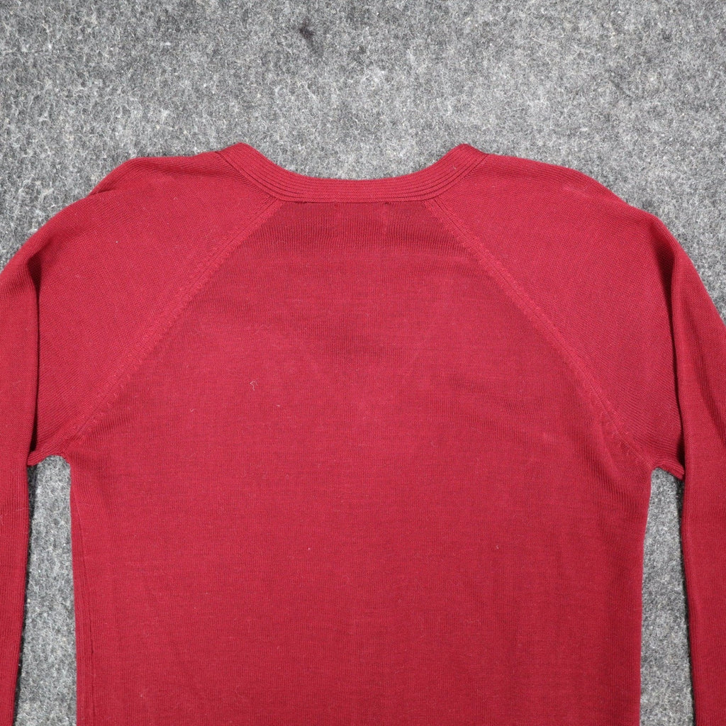 Southern Lady Cardigan Sweater Womens Small Vintage 90s Wine Red Acrylic 1W57