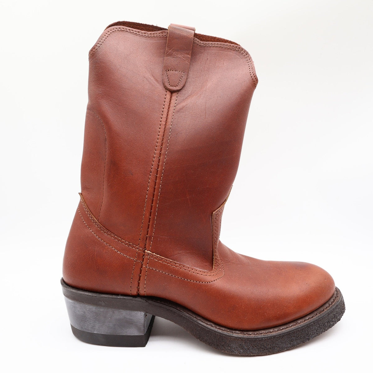 Double H Vintage 70s Western Boots Mens 6.5D Brown Leather New 2548 - take2supply