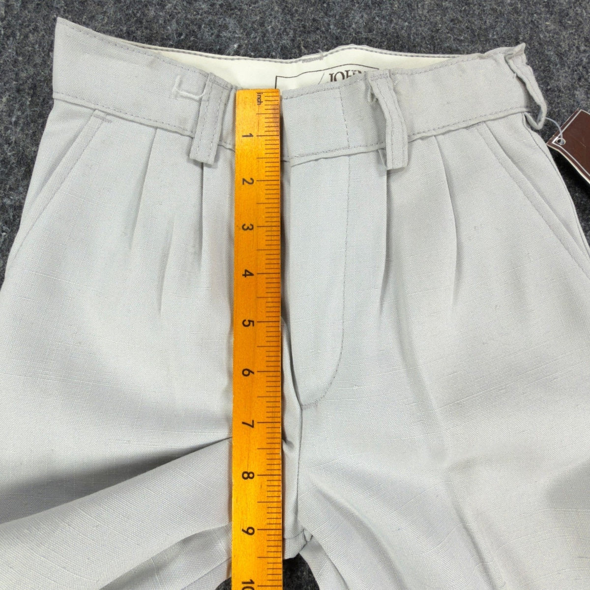 John Henry Vintage 80s Pleated Dress Pants Boys 5 Slim Gray Poly Rayon NWT - take2supply