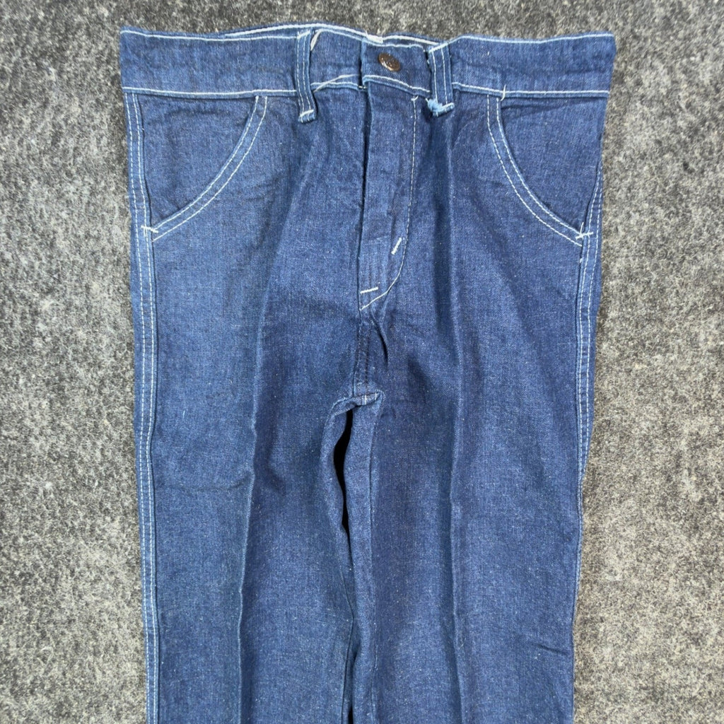 DeeCee Vintage 70s Jeans Youth 10 Reg Blue Flare USA Deadstock NWT