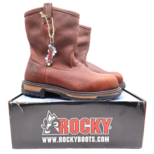 Rocky IronClad 6685 Waterproof Steel Toe Pull-On Work Boots Men's 12M NWT
