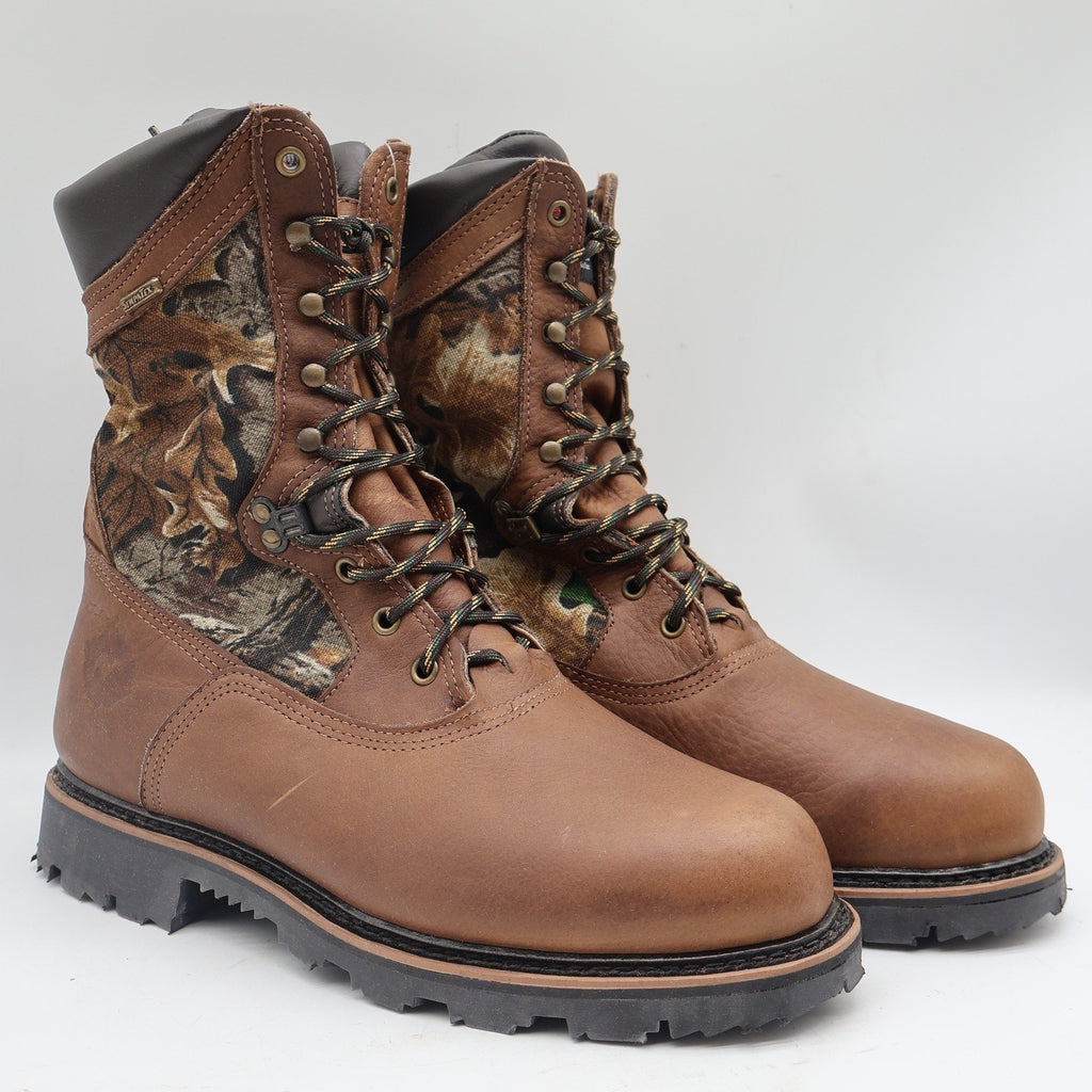 Lake of the Woods Hunting Boots Mens 10.5 D Vintage USA Leather Camo 800g 5263 - take2supply