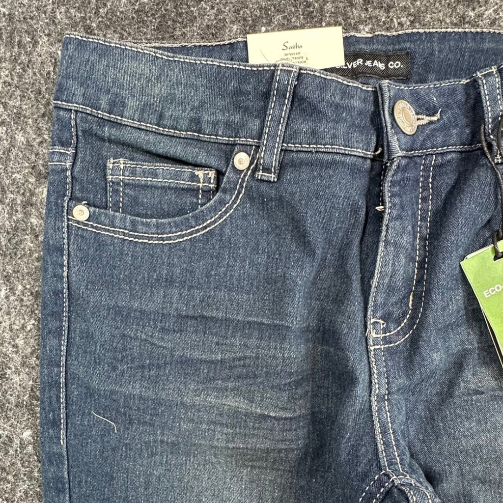 Silver Jeans Co Sasha Skinny Jeans Girls 10 Blue Denim Slim Fit NWT