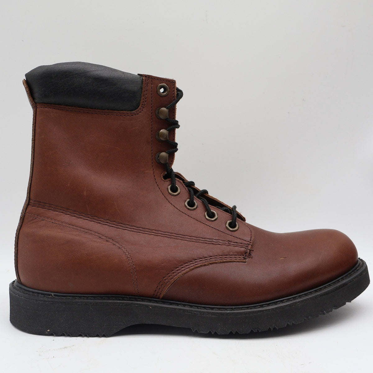 Carolina Work Boots Mens 11 D Vintage Brown Leather Made in USA Stock 895 Y2K
