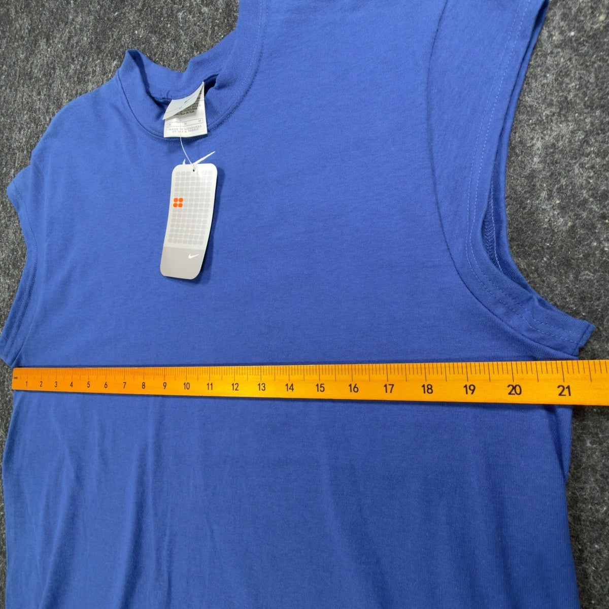Y2K Nike Center Swoosh Sleeveless Basketball Shirt Men's Medium Blue NWT