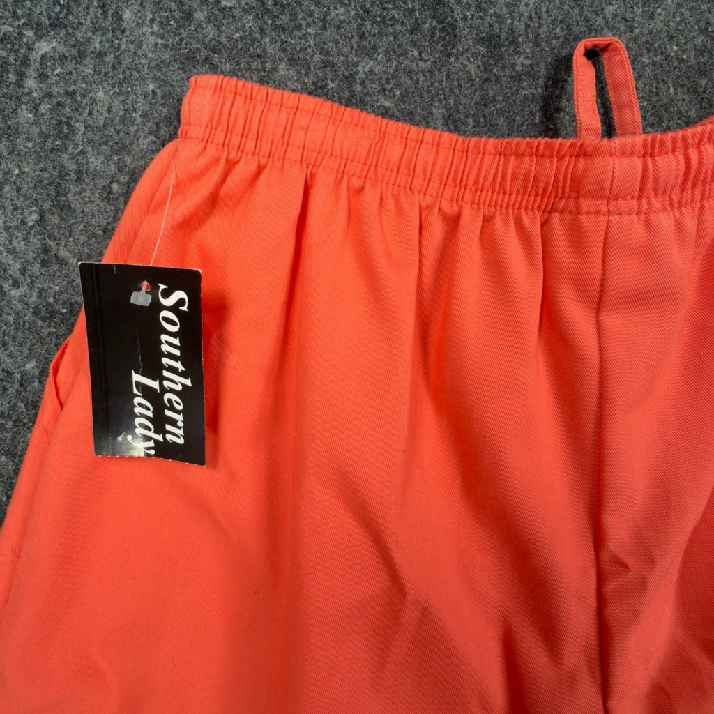 Southern Lady Vintage 90s Shorts Womens Large Orange Cotton Blend NWT Deadstock - take2supply