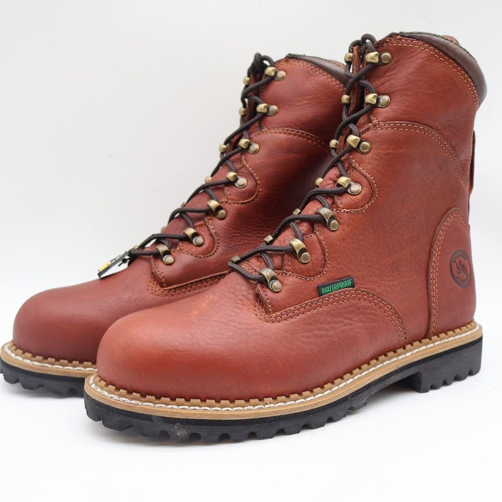 Georgia Boot Hammer Work Boot Mens 9.5 Brown Leather Steel Toe Waterproof G8388