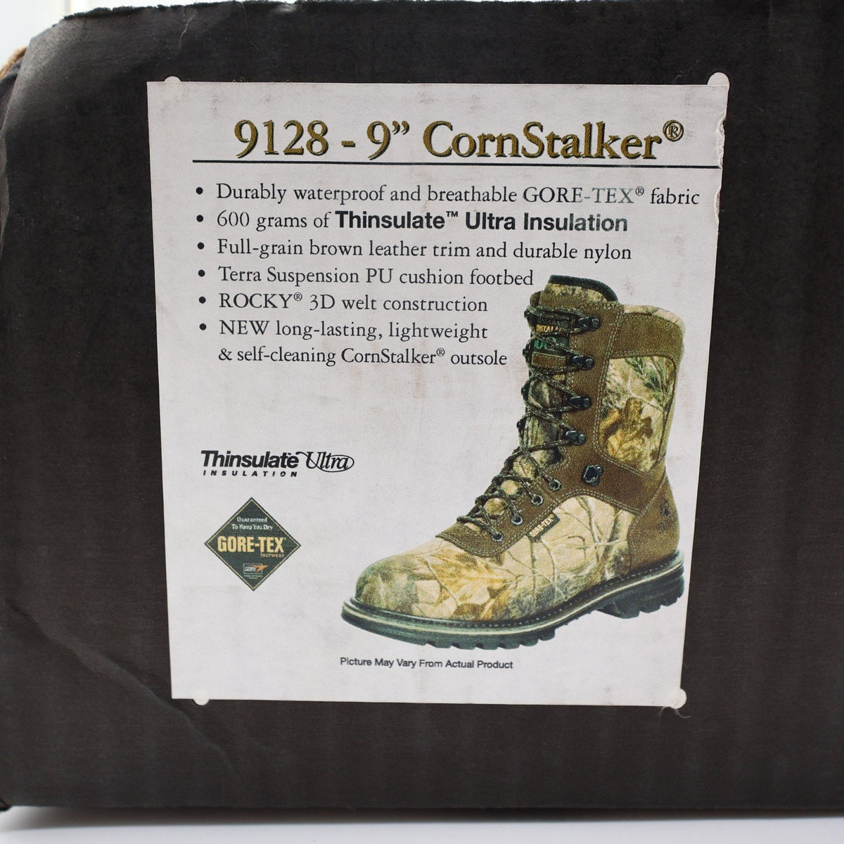 Rocky 9128 CornStalker Hunting Boots Mens 8.5 Camo Leather GORE-TEX New