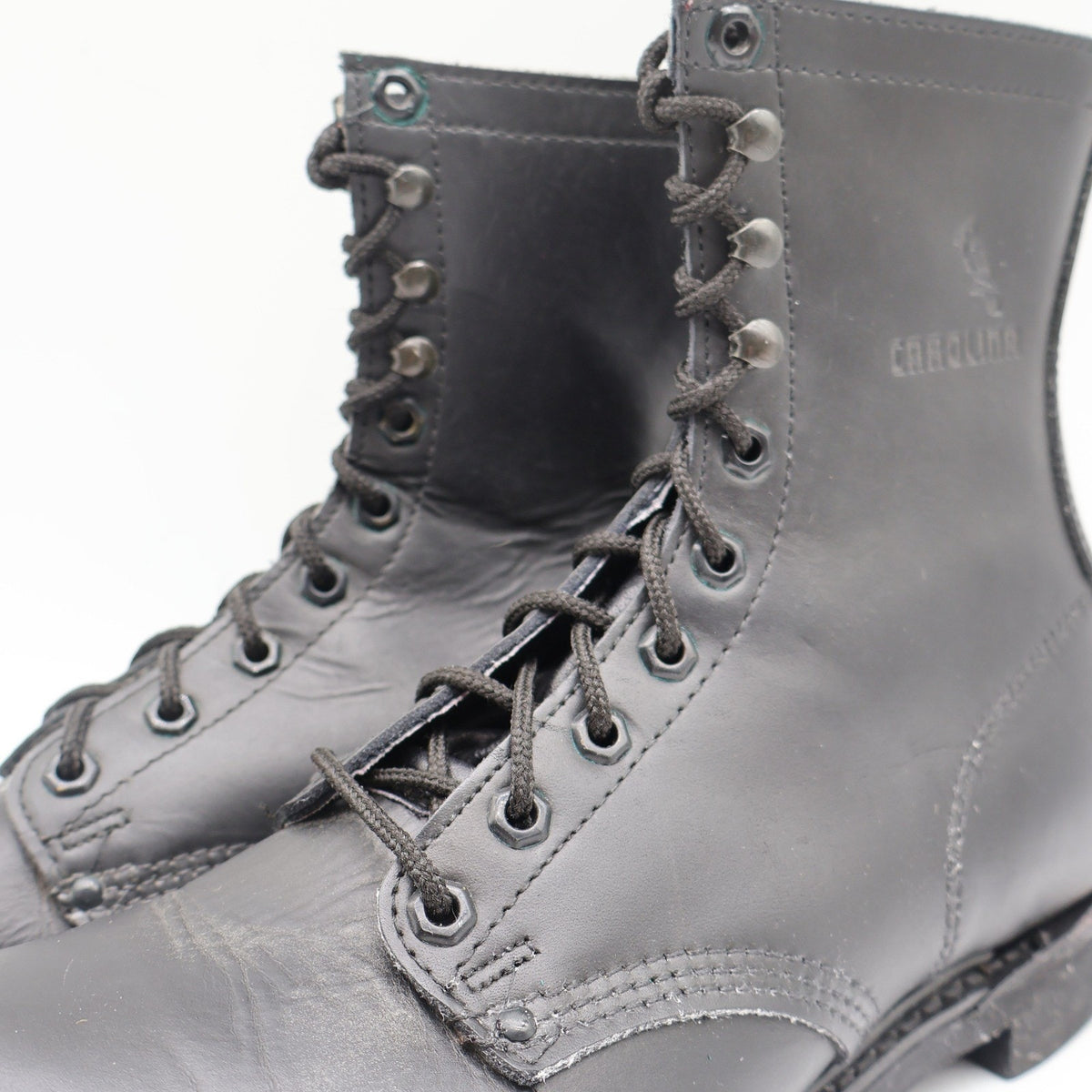 Carolina 849 Work Boots Mens 10.5 D Vintage Made in USA Black Leather Deadstock