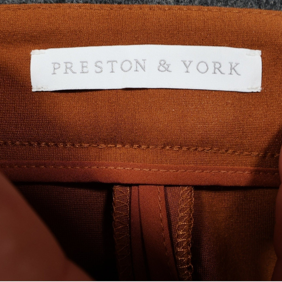 Preston & York Dress Pants Womens 14 Orange Rayon Blend Slim Ankle Career New