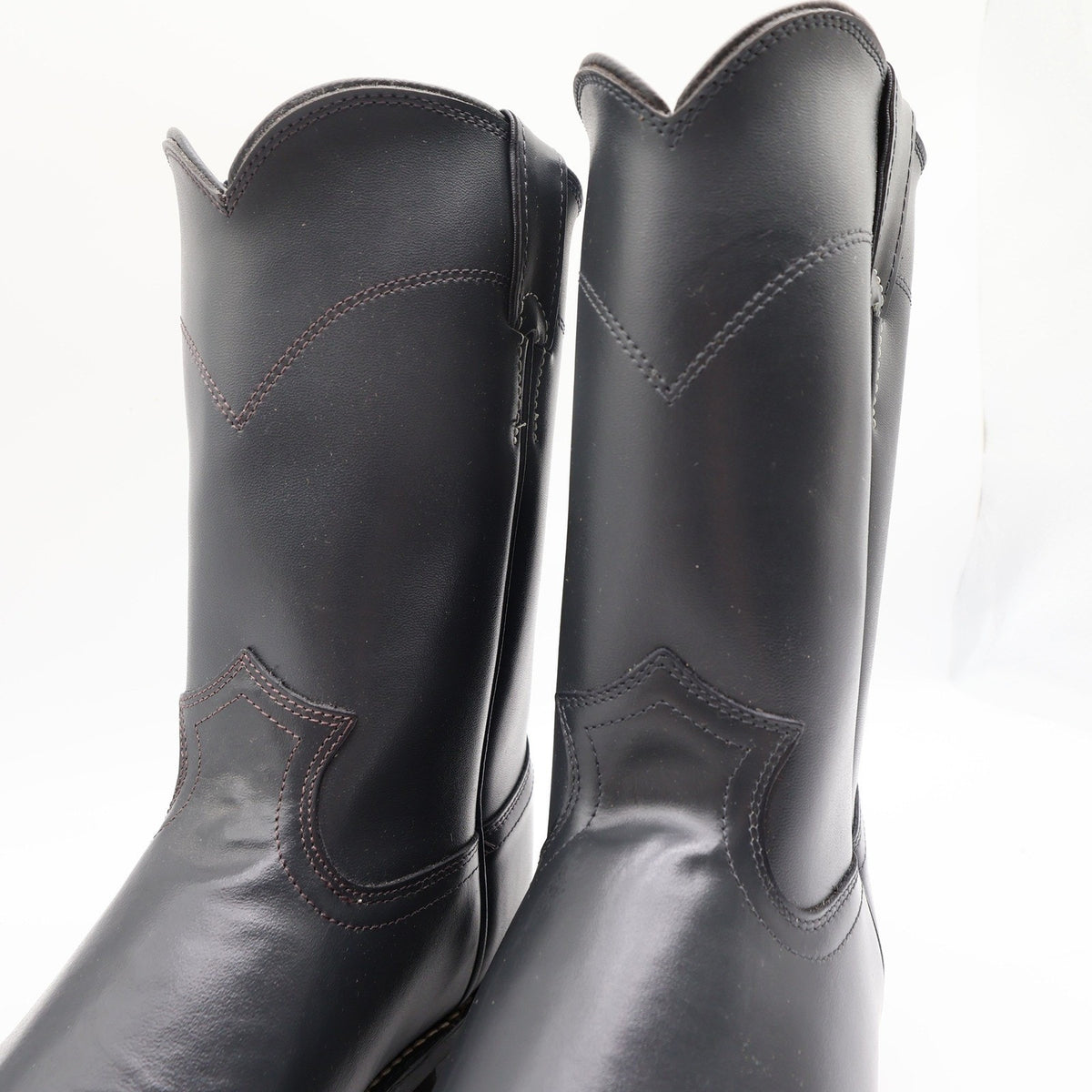 Justin Vintage 80s Western Boots Mens 9D Grey Leather Roper 3025M NIB