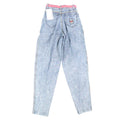 Lee Baggy Rider Jeans Junior 7 Vintage 90s Confetti Ice Acid Wash Pink Belt USA