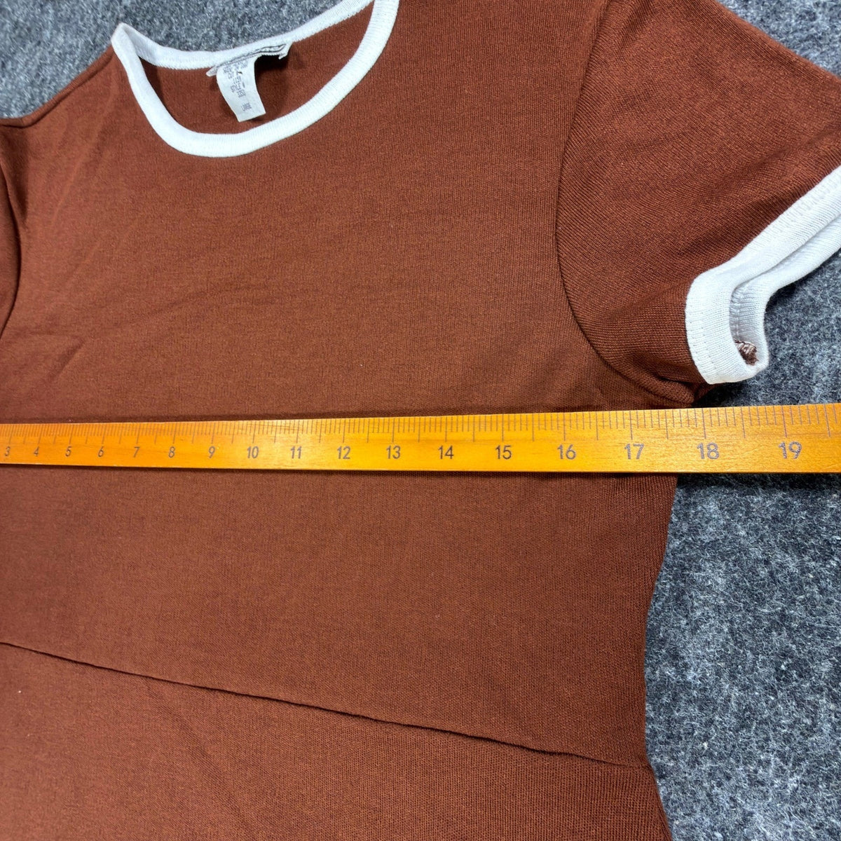 Angel Jones Vintage 70s Ringer Mini Dress Womens Large Brown Acrylic New - take2supply
