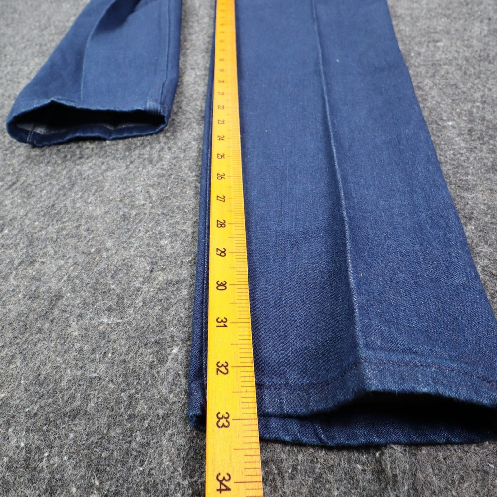 Maverick Pleated Denim Jeans Juniors 7 Vintage 70s Dark Wash USA Made Deadstock