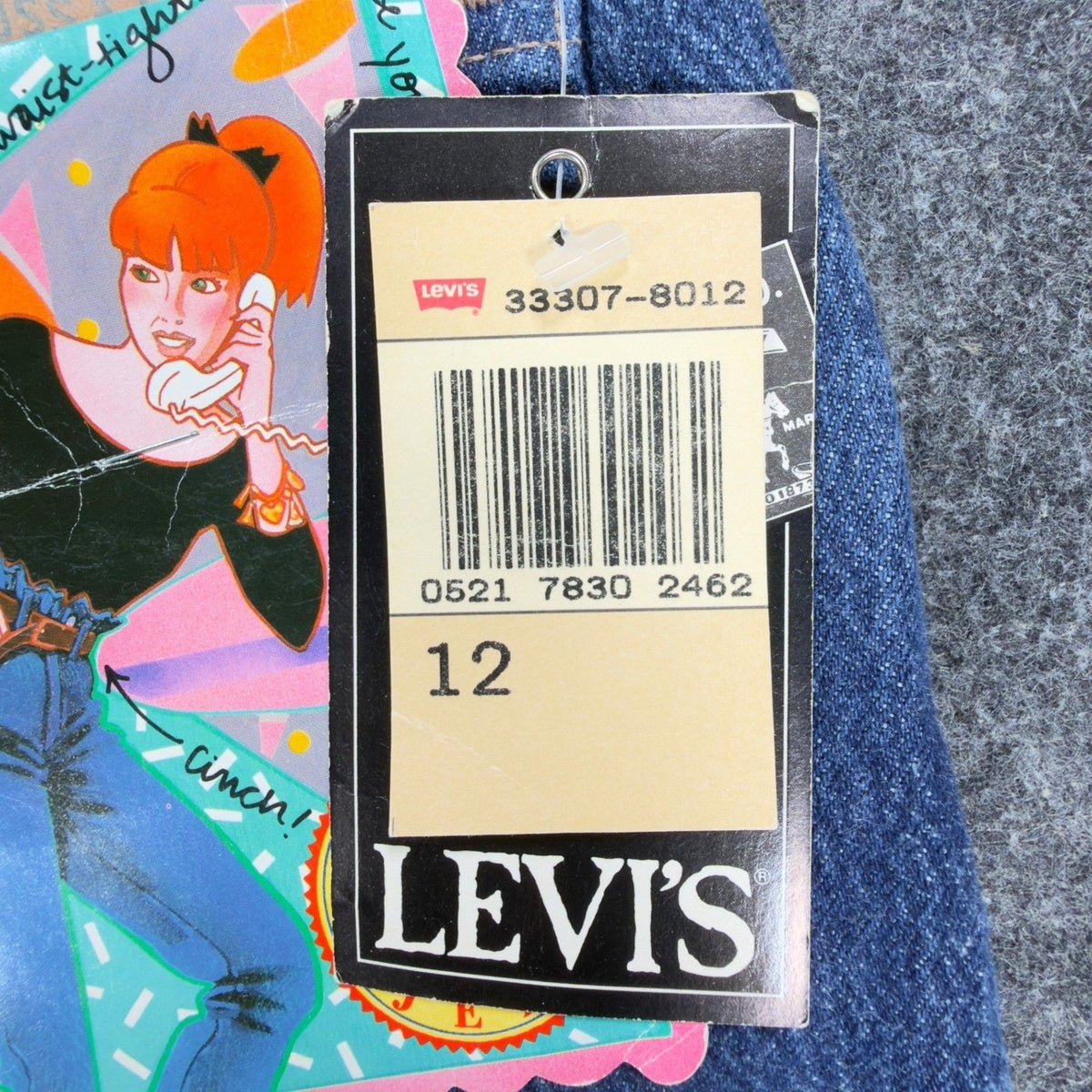 Levi Vintage 914 Short Girls 12 Blue Cotton NWT Made in USA Paperbag Waist C676 - take2supply