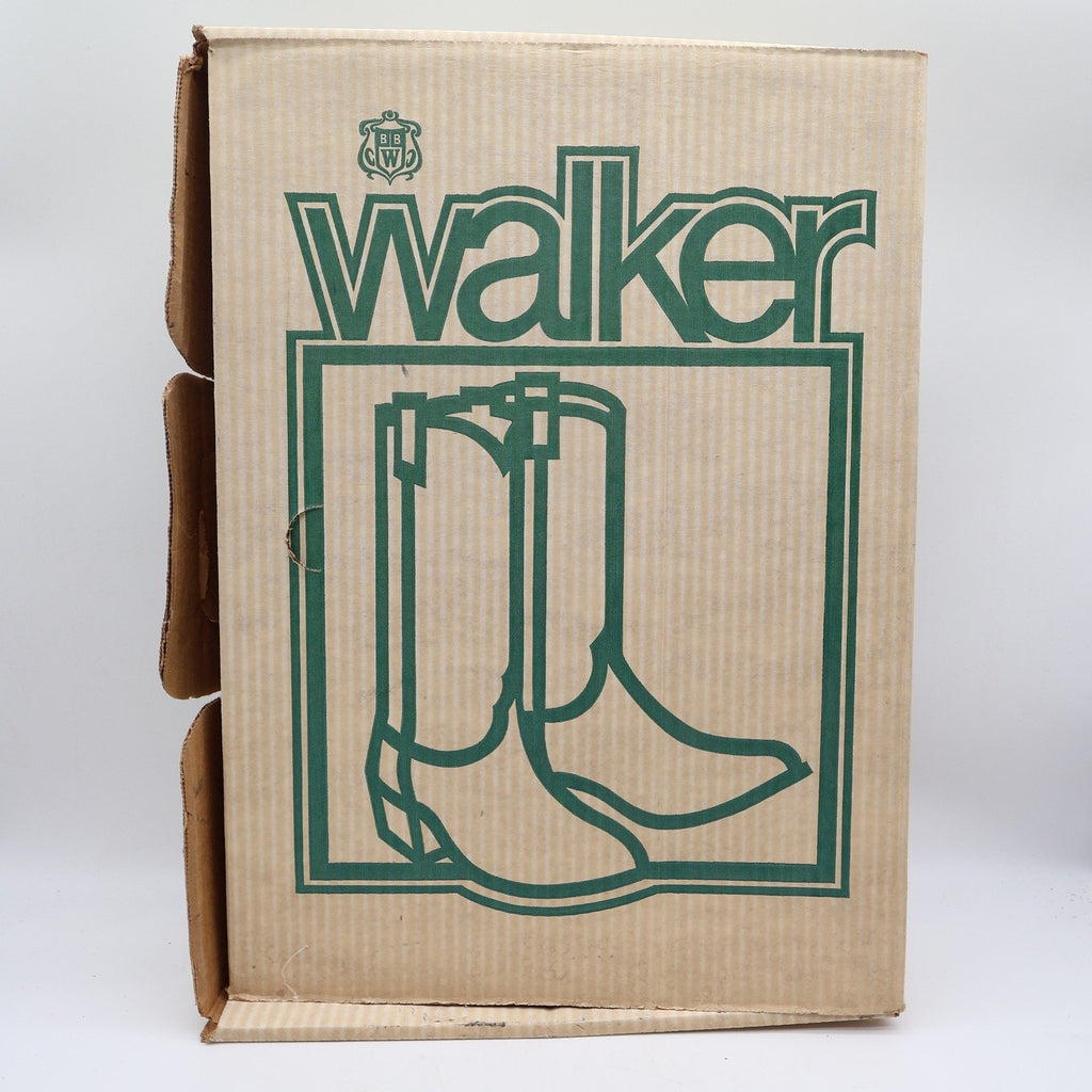 Walker Vintage Roper Cowboy Boots Mens 10 Black Leather New Made in USA 1218