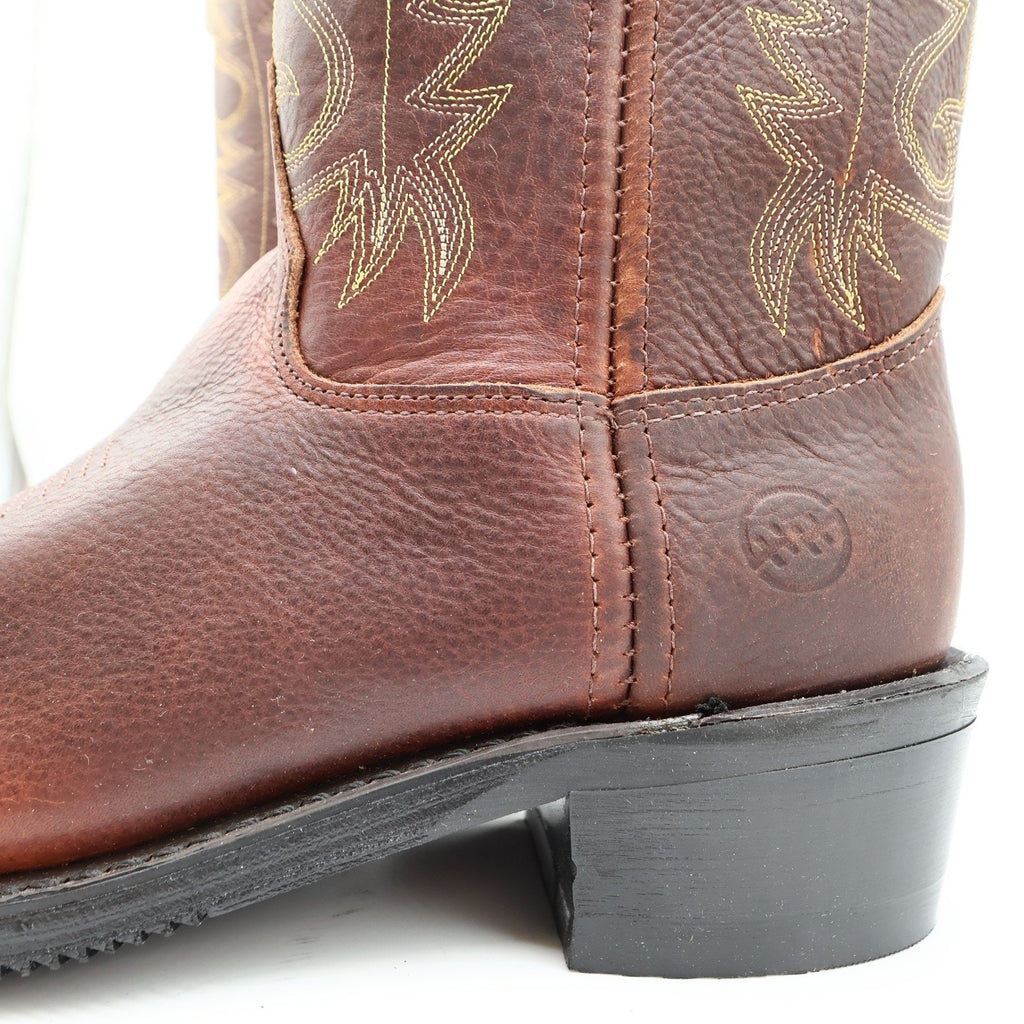 Double-H 3269 12" Work Western Boots Mens 8.5 D Black Walnut Leather NWT - take2supply