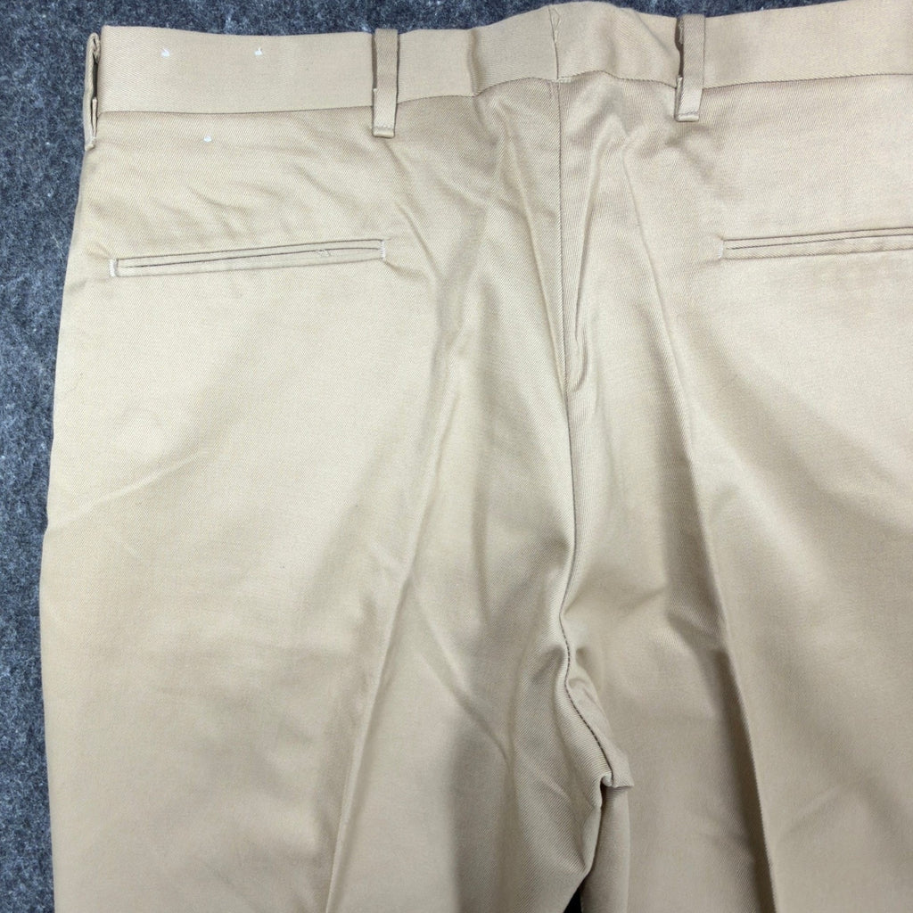 Elderado Vintage 70s Dress Pants Mens 34x32 Tan Twill Slacks Excellent - take2supply