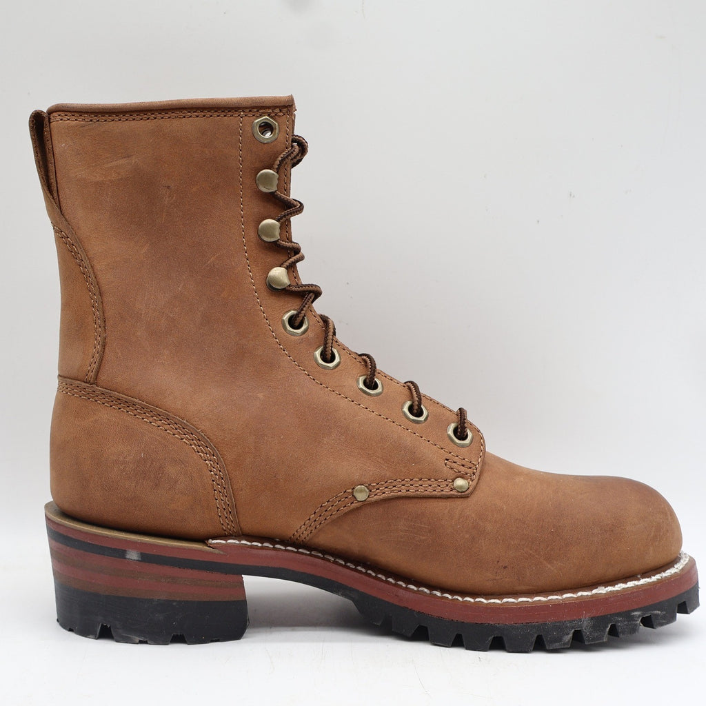 Carolina Logger Boots Mens 8 D Brown Leather Safety Steel Toe Work Boot 8585 NIB - take2supply