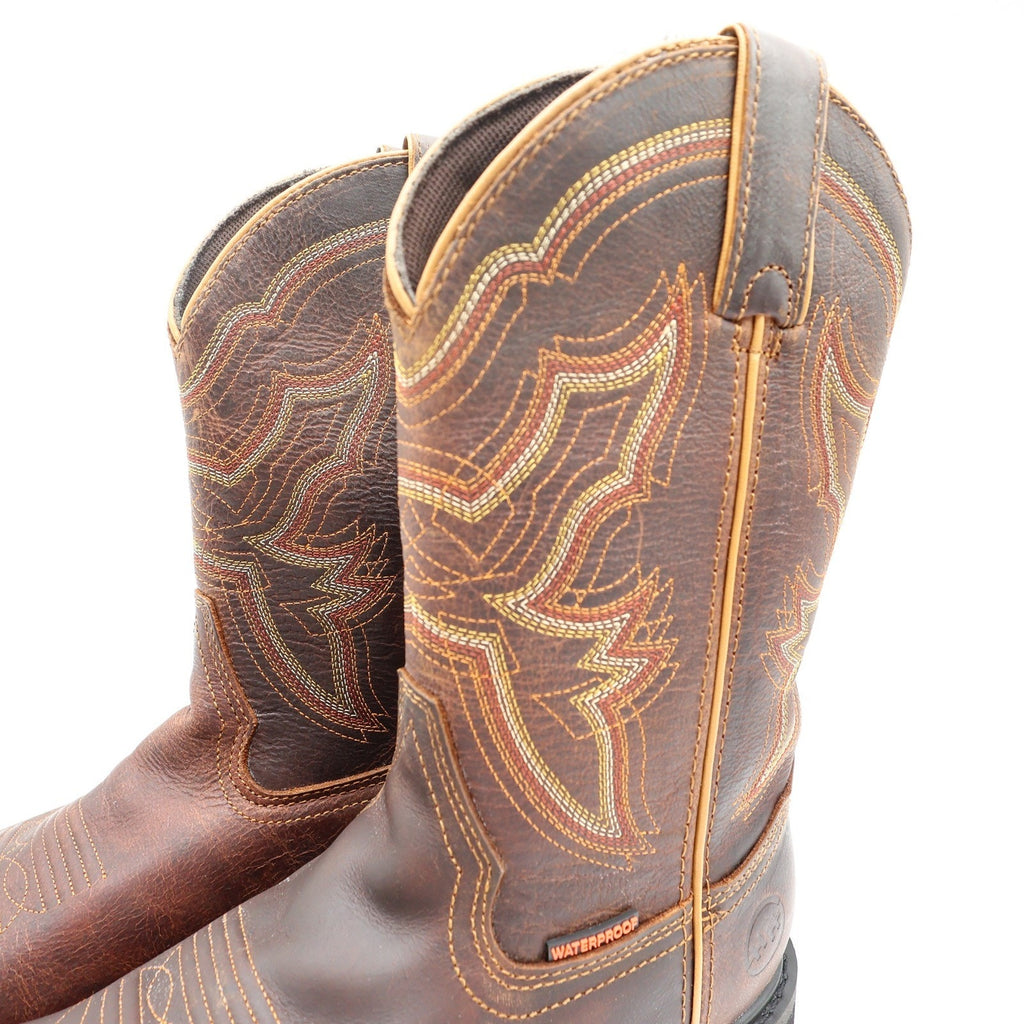 Double-H Modern ICE Work Boots Mens 9 D Brown Leather Square Toe Waterproof NWT - take2supply
