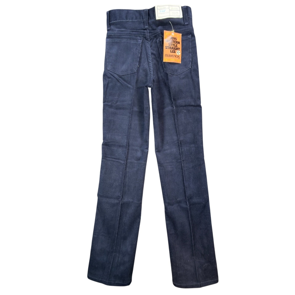 Maverick Vintage 70s Corduroy Pants Boys 12 Slim USA Navy NWT ZO21NVS - take2supply