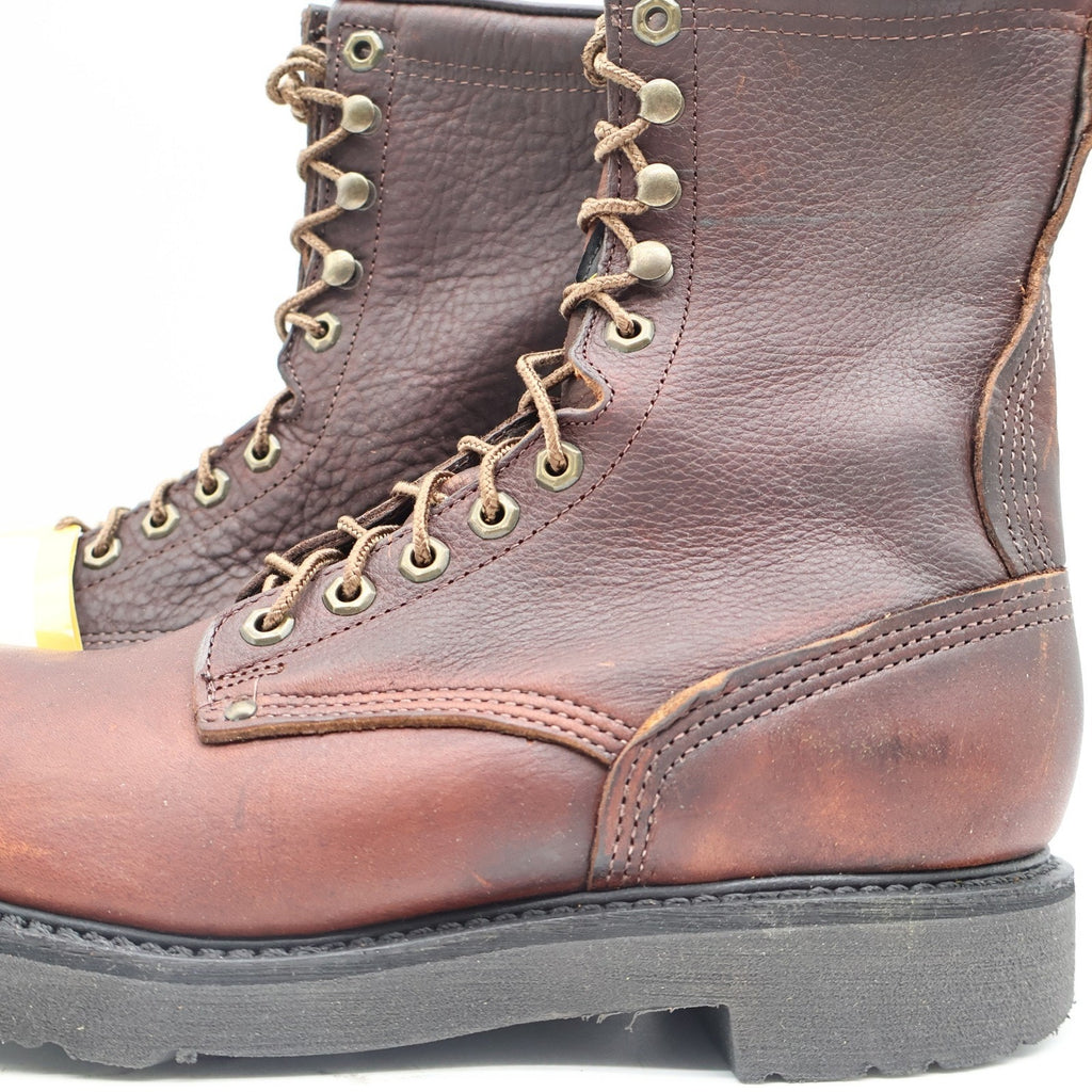 Carolina 8006 Work Boots Mens 9.5 D Brown Briar Pitstop Leather Steel Toe USA