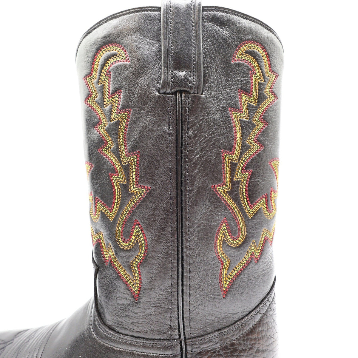 Double-H Super Roper Western Boots Mens 8.5 Black Leather NWT 3392