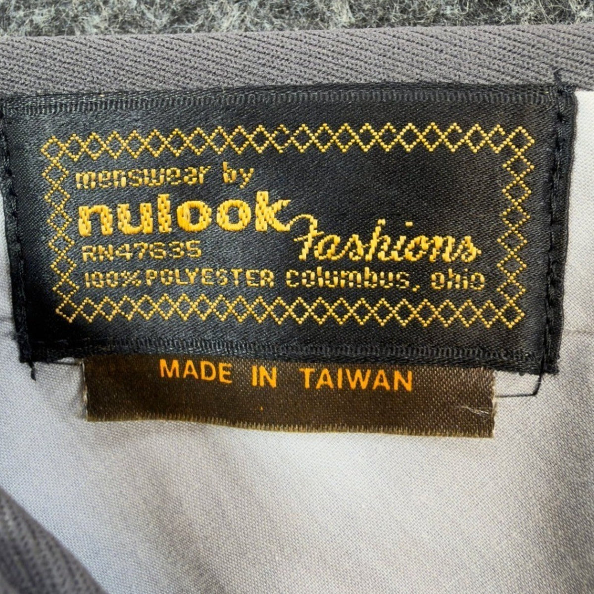 Nulook Fashions Trousers Mens 32 Vintage 70s Gray Polyester Flare Leg Deadstock