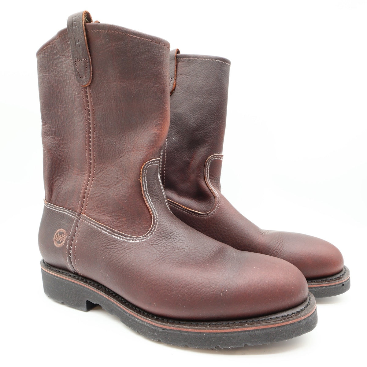 Double-H Boots Mens 12 EE USA Brown Leather Ranch Wellington Work Boots NIB 3730