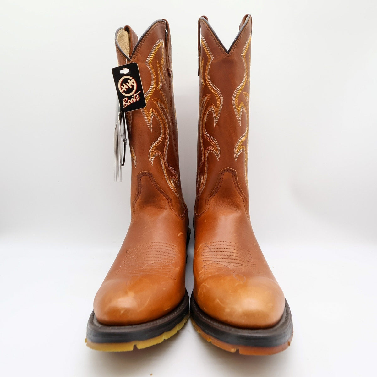 Double-H 3229 AG7 Brown Leather Western Work Boots Men's 10.5D NWT Deadstock