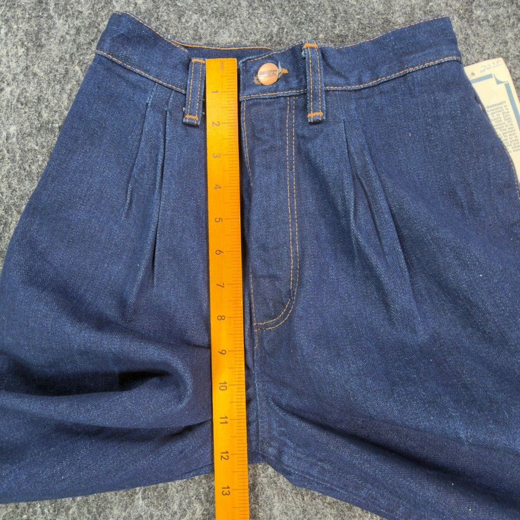 Maverick 80s Vintage Pleated Jeans Junior 5 Blue Cotton NWT Made in USA