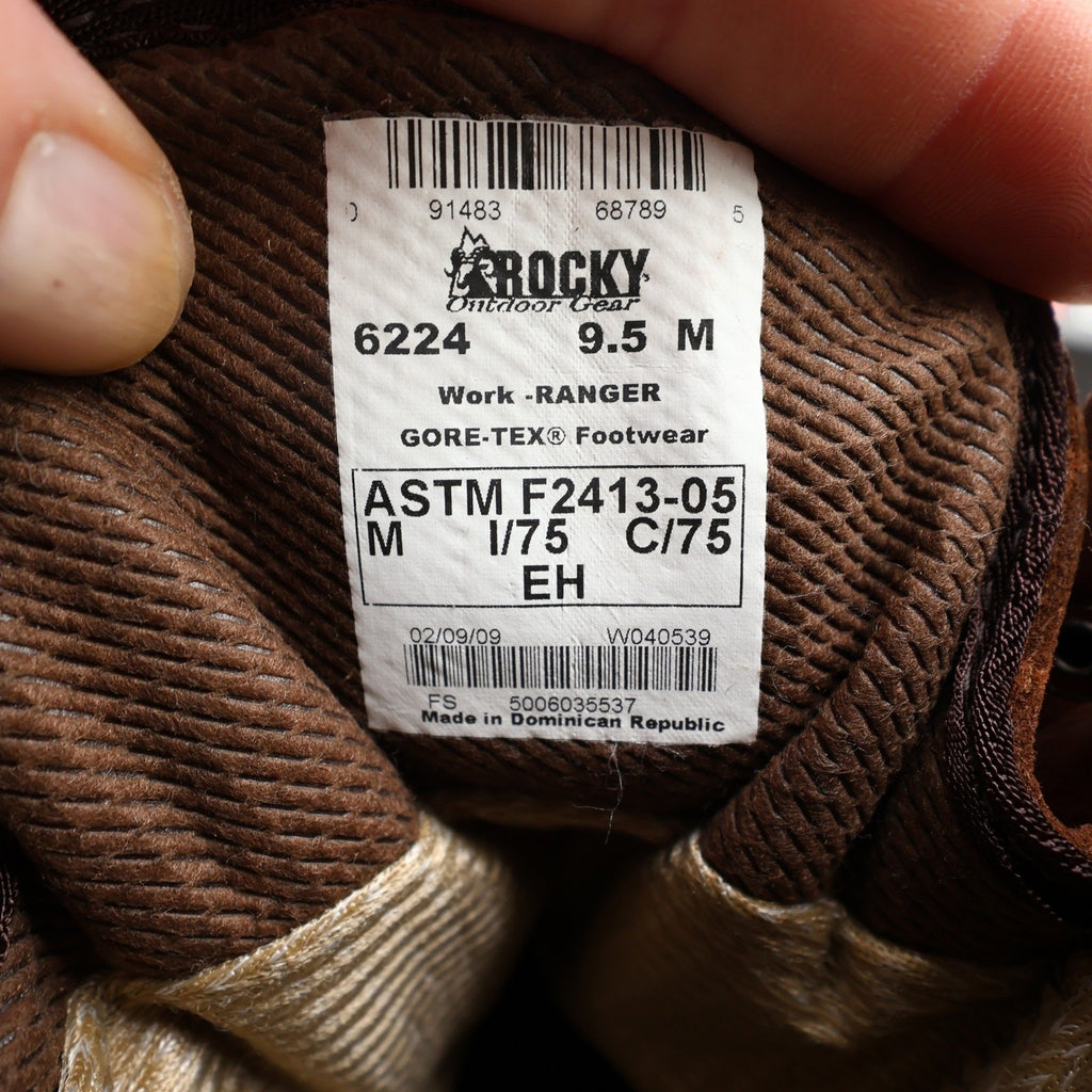 Rocky 6224 Steel Toe Ranger Work Boots Mens 9.5 Brown Leather GORE-TEX NIB