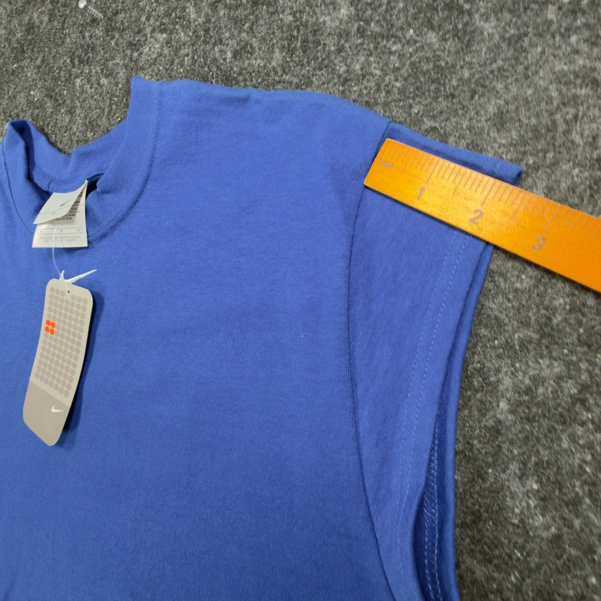 Y2K Nike Center Swoosh Sleeveless Basketball Shirt Men's Medium Blue NWT