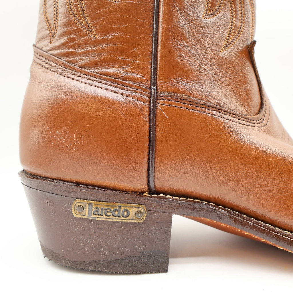 Laredo Vintage Cowboy Boots Mens 9 D Brown Leather NWT Deadstock Made in USA