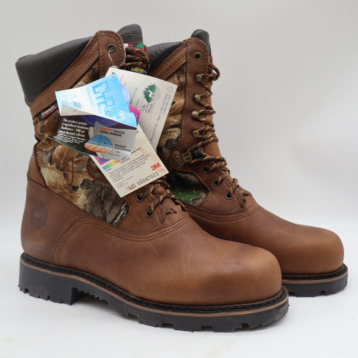 Lake of the Woods Hunting Boots Mens 9.5 D Vintage USA Camo 800g Thinsulate 5263 - take2supply
