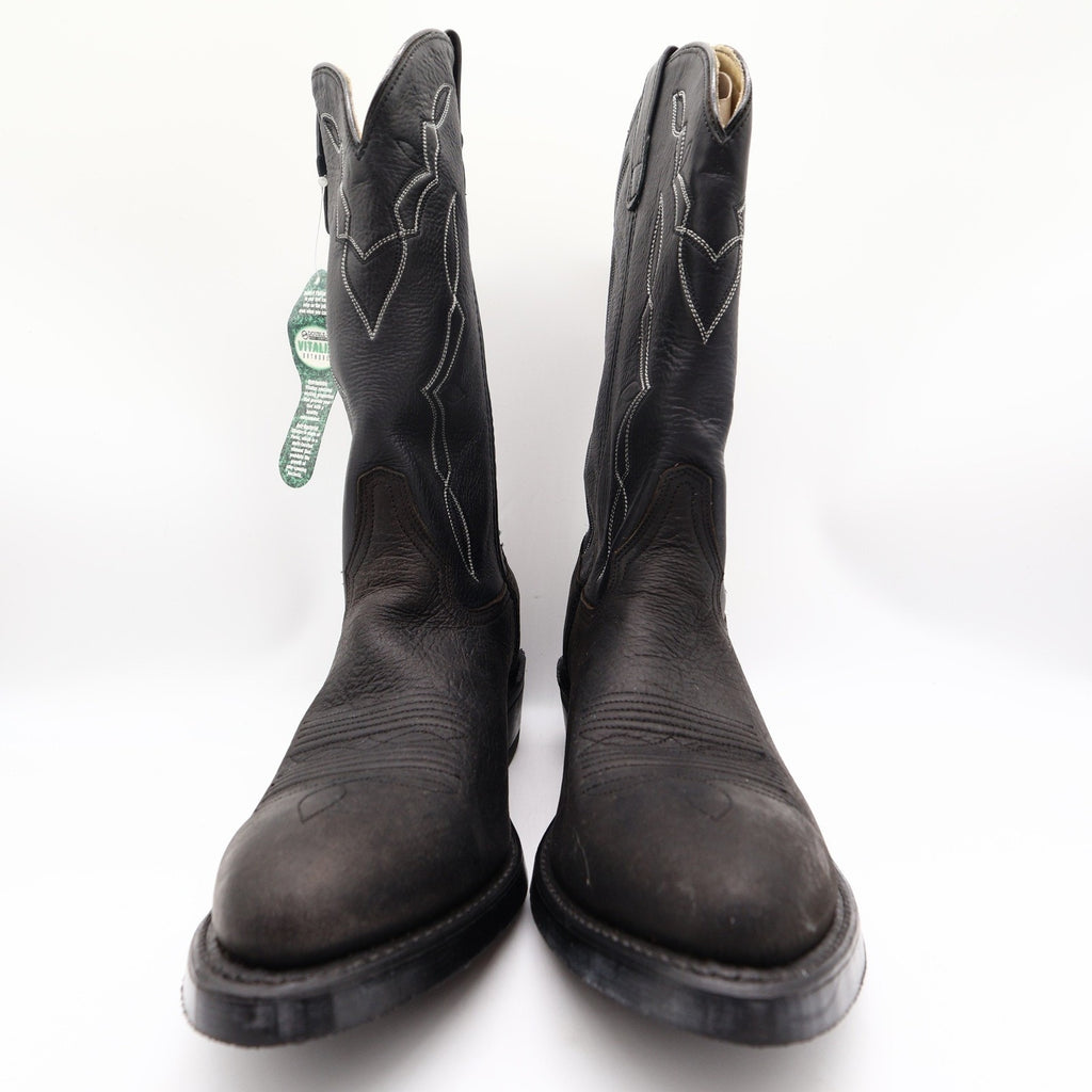 Double-H Western Cowboy Boots Mens 12EE Black Leather NWT Made in USA 3294
