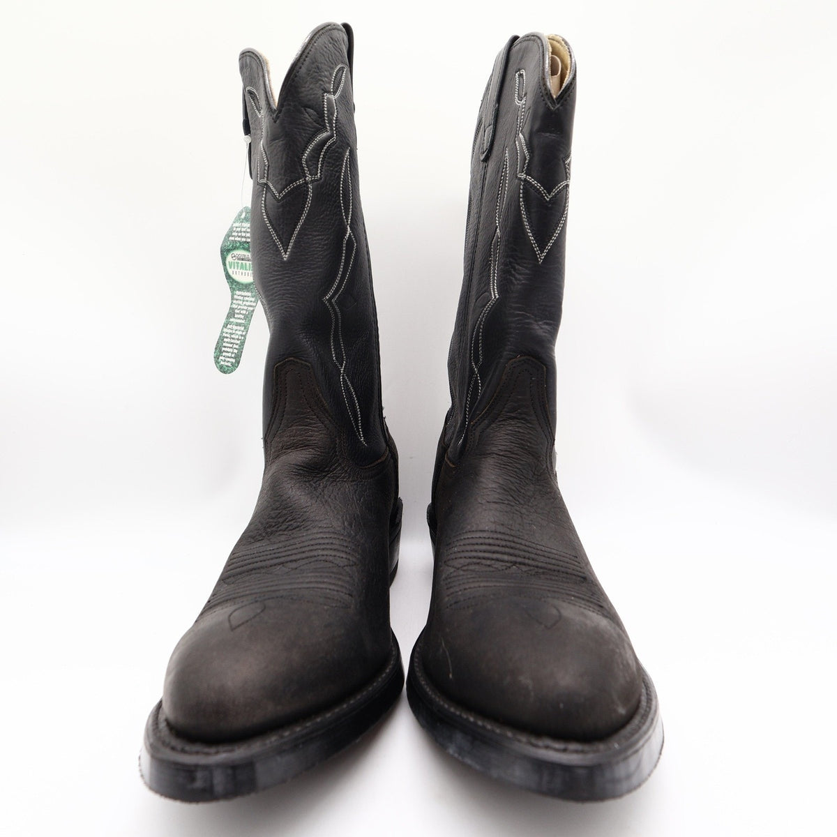 Double-H Western Cowboy Boots Mens 12EE Black Leather NWT Made in USA 3294