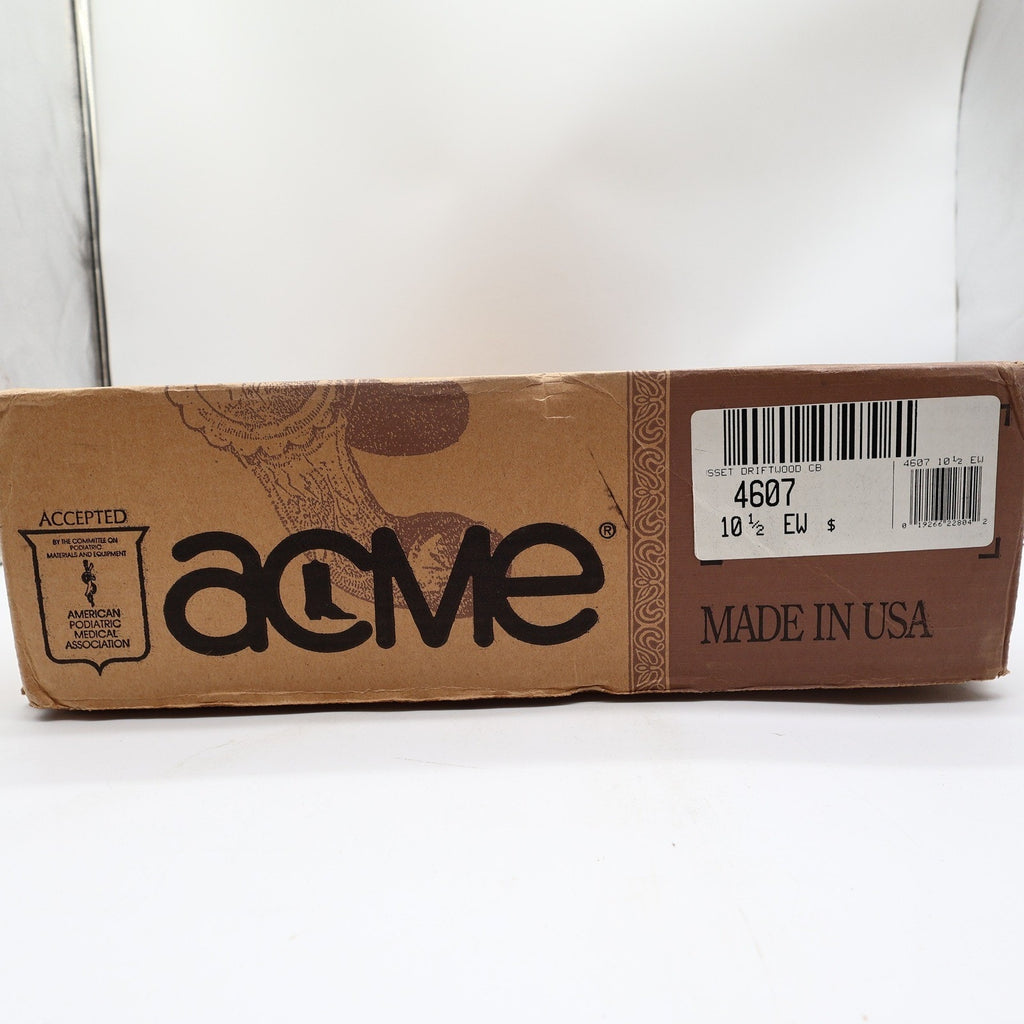 Acme Vintage 80s Western Cowboy Boots Mens 10.5 EW Brown Leather Box NWT