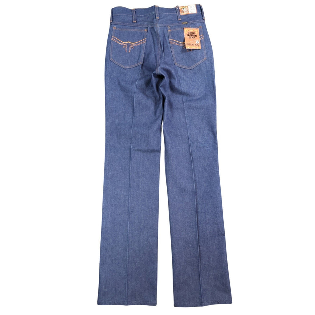 Maverick Vintage 70s Jeans Mens 32L Blue Cotton Denim Made in USA NOS NWT - take2supply